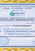 Аттестат компетентности эксперта ЕЗИМ